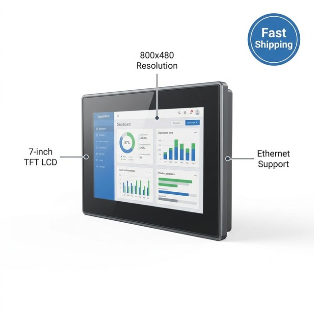 7 Inch HMI Touch Screen Display 800x480 TFT LCD Industrial Control Panel MT8071iE with Ethernet