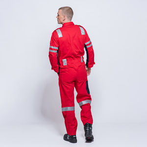 Combinaison de travail industrielle, aspect brillant, coutures renforcées, combinaison haute visibilité, adaptée aux uniformes de travail sur site - Product Image 2