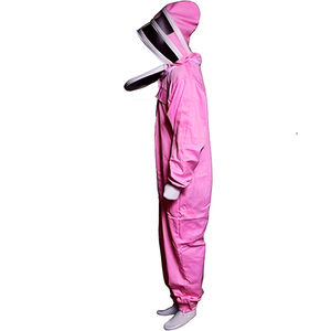 Traje de Apicultura de Algodón Transpirable Rosa con Protección Corporal Completa y Velo para la Cabeza, Ropa de Seguridad para Apicultores - Product Image 6
