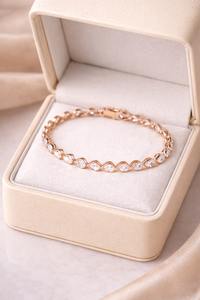 Bracelet moderne en or jaune 10 carats massif avec diamants de laboratoire en forme de poire pour les fêtes ou les cadeaux, bracelets en vrac pour les détaillants de bijoux - Product Image 4