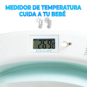 Bañera Plegable Portátil de Plástico con Termómetro de Agua para el Hogar y Viajes, Bañera para Bebés - Product Image 6