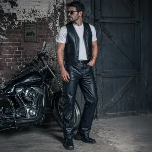 Mens Motorcycle Leather <b>Pants</b> - Product Image 2
