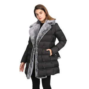 Veste longue à col en fourrure grande taille pour femme et manteau d'hiver en peluche pour femme - Product Image 4