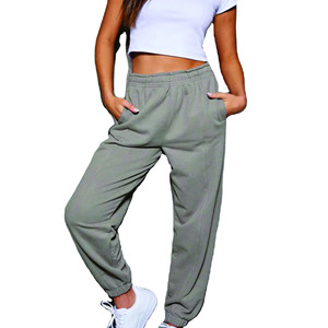 Pantalon Cargo de jogging en molleton de coton peigné de haute qualité pour femmes avec une taille supérieure pour le yoga sportif en hiver de haute qualité - Product Image 2
