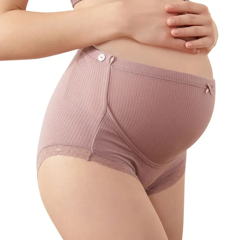 Maternity Pants Womens High Waist Panties Seamless Soft Care Abdomen Underwear