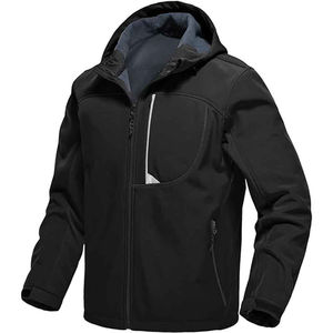 Chaqueta de lana Softshell de invierno para hombre de alta calidad, abrigo de trabajo impermeable y a prueba de viento con logotipo personalizado, tela de lona transpirable - Product Image 3