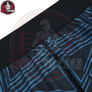 Traje de Baño Deportivo de 2 Piezas con Estampado, Manga Larga, Secado Rápido, Alta Elasticidad, Color Azul y Negro en Contraste, Nueva Tendencia 2026 - Product Image 3