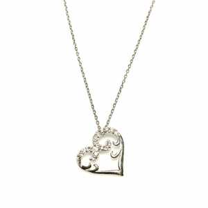 Pendentif Cœur en Argent Sterling 925 avec Zircon Blanc, Diamant et Perle - Or Rose, Platine, Forme Géométrique, Plaqué Rhodium, Style Tendance - Product Image 3