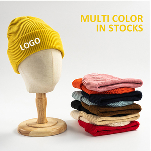 Vente en gros OEM, bonnets en tricot chaud 100% acrylique, accessoires de mode décontractés de rue - Product Image 1