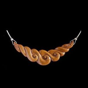 COLLIERS UTILISATEUR POUR FEMMES HOMMES NATUREL GRAND BOHO TRIBAL SONO BOIS Pendentif sur cordon réglable Collier fait main - Product Image 1