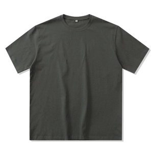 เสื้อยืดสีดำคอกลมสำหรับผู้ชายเสื้อยืดสีพื้นสำหรับฤดูร้อน - Product Image 1