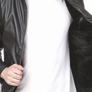 Chaquetas de cuero de motorista informales personalizadas para hombre, nueva llegada, chaqueta de cuero genuino con características a prueba de viento de calle elegante para hombre - Product Image 3