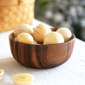<b>WOODEN</b> MIXING HANDICRAFT <b>Wooden</b> Dough <b>Bowl</b> Handmade for <b>Fruits</b> or Salads Vintage High-Quality Rustic Farmhouse <b>BOWL</b> - Product Image 6