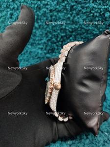 Reloj de pulsera personalizado para hombre con probador de diamantes VVS Iced Out Full Buss de lujo mecánico de acero inoxidable Esfera de movimiento automático - Product Image 4