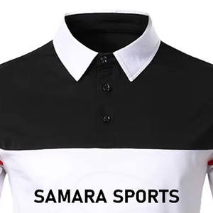 Camiseta de polo con solapa de color sólido con logotipo personalizado Oem / Odm para hombre, camiseta de polo de golf personalizada lisa en blanco para hombre - Product Image 3