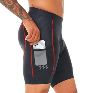 OEM Vente en gros Personnalisé Haute Qualité Séchage rapide Taille haute Cuissard à bretelles de cyclisme Hommes Impression par sublimation Conception de poches courtes - Product Image 6