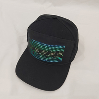 Pannello LED Ricaricabile Programmabile con Controllo Bluetooth, Display per Messaggi Comuni Aziendali, Stile Y2K Tropicale a 5 Pannelli, Cappello 100% in Twill