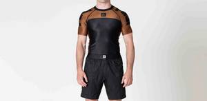 เสื้อรัดรูปสำหรับผู้ชายเสื้อแบบระเหิดสำหรับป้องกันรังสียูวี UPF50เสื้อแบบแรชมาพร้อมแขนสั้นระบายอากาศได้แห้งเร็ว - Product Image 2