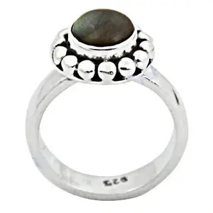 Anillo de Plata 925 con Piedras Preciosas Negras y Dijes Finos para Uso Diario de Mujer - Product Image 3