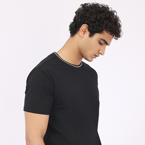 Vente en gros 2025 T-shirts de sport décontractés pour hommes Vente d'été chaude 220G Col surdimensionné à manches courtes pour les activités de plein air - Product Image 5