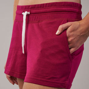 Pantalones cortos para correr para mujer al aire libre, pantalones cortos activos de cintura con cordón de secado rápido, pantalones cortos de gimnasio de Color sólido con tela transpirable - Product Image 4