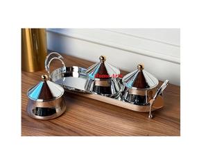 Juego de bandeja de contenedor de frutas secas de vidrio de último diseño, servidor de nueces decorativo de restaurante de alta calidad para uso en el hogar y las fiestas - Product Image 4