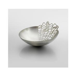 Bol décoratif en aluminium argenté de haute qualité Bol de service de restaurant en métal poli Design attrayant pour servir du chocolat - Product Image 2