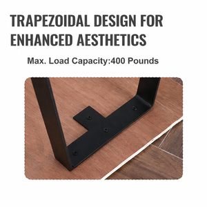 16 in. Trapezoid Steel Table <b>Legs</b> 2 Pack, 400 lb Heavy-Duty Metal Furniture <b>Legs</b> for DIY Coffee Table, Desk, <b>Bench</b> EDPTBL009 - Product Image 5