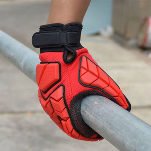 Meilleure vente de gants de mécanicien de travail en néoprène en cuir résistant aux chocs TPR gants de travail en cuir résistant pour mécanicien OEM - Product Image 6