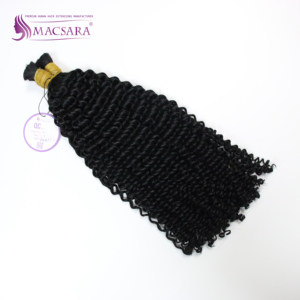 Vente en gros de cheveux crus vietnamiens de haute qualité en vrac bouclés noirs - Product Image 4