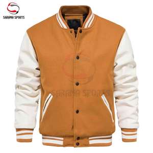เสื้อแจ็คเก็ตเบสบอลแบบ Varsity สำหรับผู้ชาย คุณภาพสูง รับผลิตแบบ OEM ODM ขายส่ง พร้อมบริการพิมพ์โลโก้และปักลายตามสั่ง สำหรับฤดูหนาว - Product Image 1