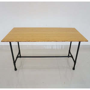 BFPB005-140x70cm Bamboo <b>Work</b> <b>Desk</b> with Water Pipe Legs Stylish Computer <b>Desk</b> Wood Surface - Product Image 4