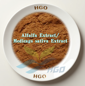 HGO Suministro directo de fábrica Extracto de alfalfa natural puro/Extracto de Medicago sativa (grado alimenticio) Alfalfa Saponinas 40% - Product Image 1
