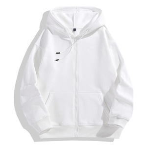 High Quality Custom Logo 3D Embroidery Blank Hoodie Multi Color 100% Cotton Unisex US Size Heavyweight Breathable Zip Hoodie - Product Image 6