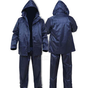 Traje Impermeable de Dos Piezas con Capucha, Cierre de Cremallera, Servicio OEM, Secado Rápido, Transpirable, para Hombres Adultos, Poliéster/Nailon - Product Image 1
