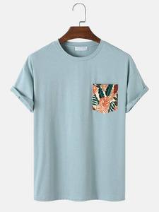 T-shirt pour homme en coton 100% respirant à séchage rapide, col rond avec motif, services OEM, vente en gros, personnalisable, 220 grammes - Product Image 3