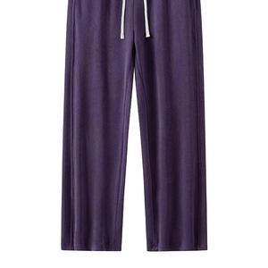 Pantalones de chándal informales para hombre, pantalones deportivos de lana de Color sólido Unisex, ropa de calle de otoño e invierno, pantalones planos transpirables para correr y Fitness - Product Image 1