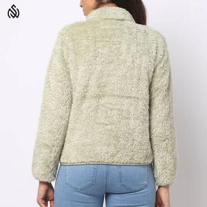 Nuevo diseño de las mujeres Sherpa chaqueta polar al por mayor al aire libre Casual Drop Shoulder transpirable Sherpa Chaquetas - Product Image 2