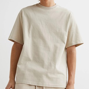 T-shirt Boxy surdimensionné 100% coton uni personnalisé pour hommes T-shirt blanc vierge de grande taille pour impression graphique - Product Image 3