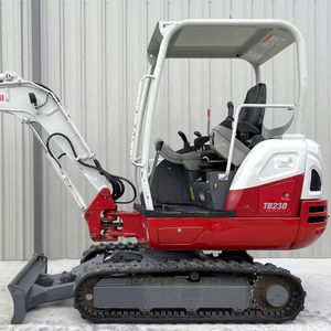 LIVRAISON GRATUITE Mini-excavatrice TAKEUCHI TB230 24HP Moteur diesel à cabine ouverte homologué EPA CE Hydraulique auxiliaire 2 vitesses Plc. - Product Image 1