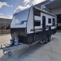 Caravane de voyage en aluminium léger en forme de larme - Mini-caravane pour petits SUV, design moderne imperméable, facile à déplacer, couchage pour 2 personnes