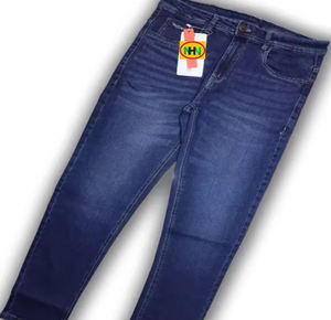 Pantalon en jean pour homme, style business décontracté, taille mi-haute, coupe droite, épais, doublé polaire pour l'hiver, coupe ample, service OEM/ODM - Product Image 1