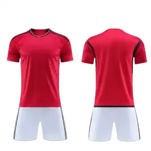 Tùy Chỉnh In Tên Và Số Đồng Phục Bóng Đá 100% Polyester Nhanh Chóng Khô Thoáng Khí Bóng Đá Jersey Cho Nam Giới Và Trẻ Em