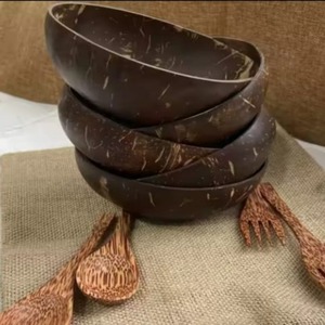 ชามกะลามะพร้าว/สลัดกะลาทำมือทำจากไม้ชุดชามกะลามะพร้าว - Product Image 6