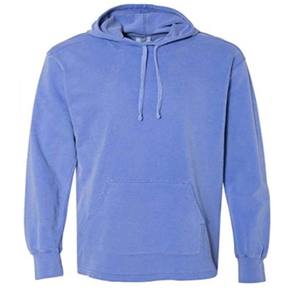 Sweat à capuche en éponge française 100% coton pour hommes, motif à carreaux uni, logo personnalisé imprimé, fourniture OEM, sweat-shirt doublé, polaire - Product Image 2