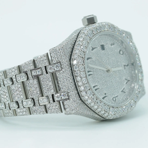 Designat pour élever le style des hommes en acier inoxydable Moissanite Diamond Hip Hop Watch pour les bijoux de mode pour hommes - Product Image 2