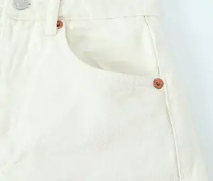 High Waist <b>Women's</b> Distressed Short Denim Jacket Breathable Crop with Frayed Street Fashion Style Shoulder <b>Shrugs</b> - Product Image 4