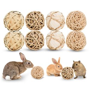 Pelota masticable para mascotas hecha a mano ecológica, juguete tejido Natural para perros, gatos, animales pequeños - Product Image 1