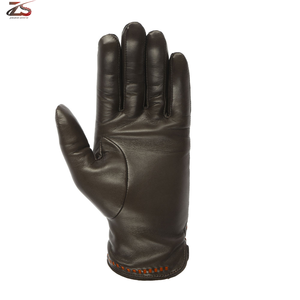 Gants en cuir Gants de saison d'hiver en cuir véritable souple à la mode pour hommes du Pakistan - Product Image 3