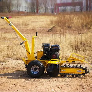 AUSTTER CE Aprovado Mini 7hp Gasolina Powered Walking Mini Trencher Pequeno Ditchdigger para Pipelines